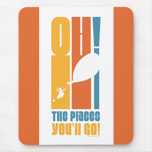 Oh, die Orte, an die du gehen wirst! Tall Retro Ty Mousepad (Vorne)