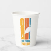 Oh, die Orte, an die du gehen wirst! Tall Retro Ty Pappbecher (Rückseite)