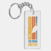 Oh, die Orte, an die du gehen wirst! Tall Retro Ty Schlüsselanhänger (Vorderseite links)