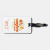 Oh, die Orte, an die du gehen wirst! "Was Wunder w Gepäckanhänger (Rückseite horizontal)