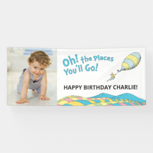 Oh! Die Orte, an die du gehst! Jungen-Geburtstag Banner