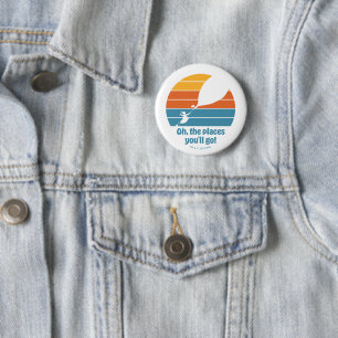 Oh, die Orte, an die du gehst! Retro-Sonnenunterga Button