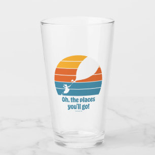 Oh, die Orte, an die du gehst! Retro-Sonnenunterga Glas
