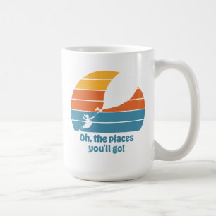 Oh, die Orte, an die du gehst! Retro-Sonnenunterga Kaffeetasse
