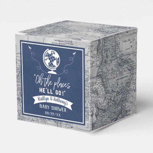 "Oh, die Orte, an die er gehen wird!" Reisekarte K Geschenkschachtel (Vorderseite)