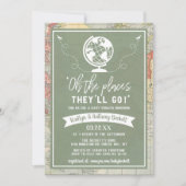 "Oh, die Orte, an die sie gehen werden!" Reisekart Einladung (Vorderseite)