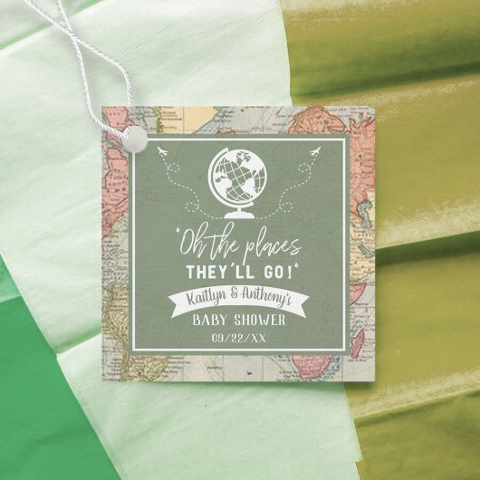 "Oh, die Orte, an die sie gehen werden!" Reisekart Geschenkanhänger