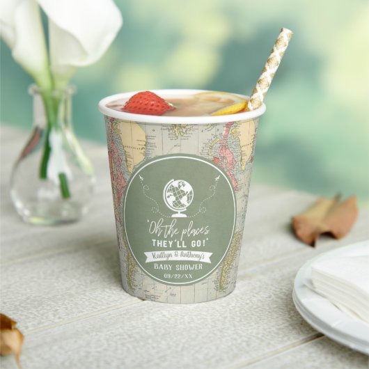 "Oh, die Orte, an die sie gehen werden!" Reisekart Pappbecher (In Situ)