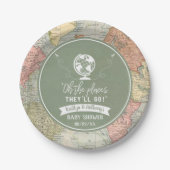 "Oh, die Orte, an die sie gehen werden!" Reisekart Pappteller (Vorderseite)