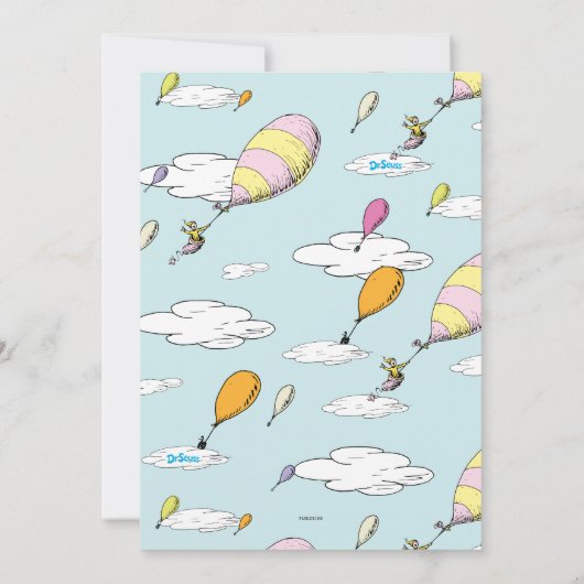 Oh, die Orte, an die sie gehen wird! - Erster Gebu Einladung (Rückseite)