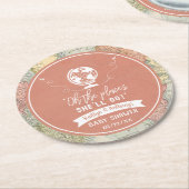 "Oh, die Orte, an die sie gehen wird!" Reisekarte  Runder Pappuntersetzer (Angewinkelt)