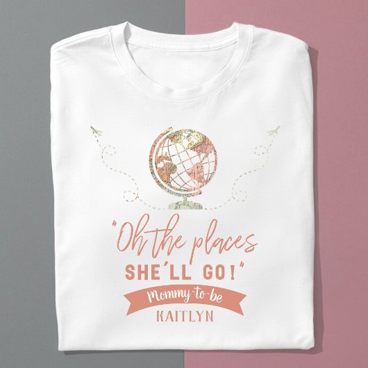 "Oh, die Orte, an die sie gehen wird!" Reisekarte T-Shirt