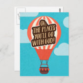 Oh, die Orte, die Sie gehen mit GOTT! Postkarte (Vorne/Hinten)
