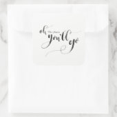 Oh, die Orte, wo du aufklemmst Quadratischer Aufkleber (Tasche)