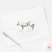 Oh, die Orte, wo du aufklemmst Quadratischer Aufkleber (Umschlag)