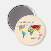 Oh, die Orte, wo du hingehen wirst Magnet (Vorderseite/Rückseite)
