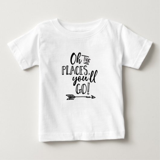 Oh, die Orte, wo man Typografie Kinder T - Shirt (Vorderseite)