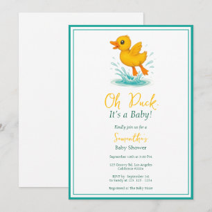 Oh Duck, das ist ein Baby! Niedliche Babydusche Einladung