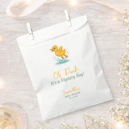 Oh Duck, It’s a Mystery Bag! Cute Baby Shower Geschenktütchen (Ausgeschnitten)