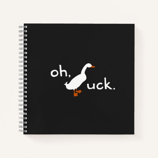 Oh Duck Notebook Notizblock (Vorderseite)