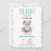 Oh, ein kleiner Bär ist unterwegs Panda Dusche Einladung (Vorderseite)