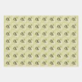 Oh! Elegante Fun Typografy Art Allerheiligen Gelb Geschenkpapier Set (Vorderseite)