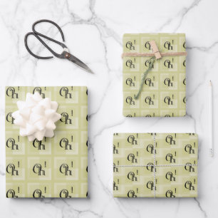Oh! Elegante Fun Typografy Art Allerheiligen Gelb Geschenkpapier Set