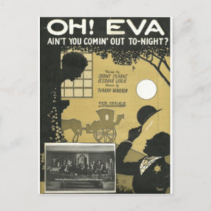 Oh eva aint you comout heute Abend Postkarte