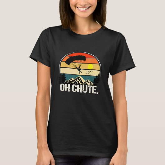 Oh, Fallschirm als Skydiving T-Shirt (Vorderseite)