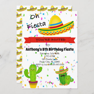 Oh Fiesta-Kindergeburtstag-Party Einladung