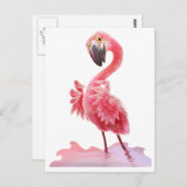 Oh, Flamingo! Postkarte (Vorne/Hinten)