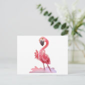 Oh, Flamingo! Postkarte (Stehend Vorderseite)
