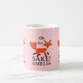 Oh For Fox Sake Pink Polka Dot Kaffeetasse (Mittel)