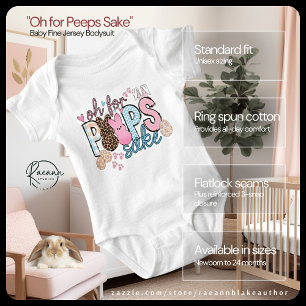 "Oh for Peeps Sake" Baby Fine Jersey Bodysuit Strampler