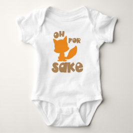 Oh, Fox Sake, Fox Silhouette, Woodland Animal. Baby Strampler