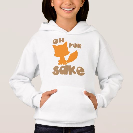 Oh, Fox Sake, Fox Silhouette, Woodland Animal. Hoodie (Vorderseite)