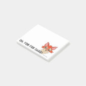 Oh, Fox Sake Niedlich Red Orange Foxy Post-it Klebezettel (angewinkelt)