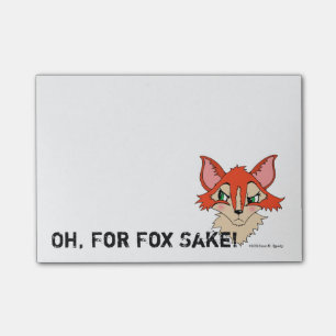 Oh, Fox Sake Niedlich Red Orange Foxy Post-it Klebezettel