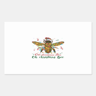Oh frohe Weihnachtsbäume Geschenke Rechteckiger Aufkleber