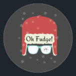 Oh-Fuchs-T - Shirt Runder Aufkleber<br><div class="desc">Es ist Weihnachten,  und du will,  jemandem ein tolles Geschenk zu machen? Dieses großartige Design von "Oh fudge" ist eine großartige Geschenkidee,  die Sie Ihrem Freund,  Ihrer Freundin,  Ihrem Bruder,  Ihrer Schwester,  Ihrem Vater oder Ihrer Mutter zu Weihnachten geben können.</div>