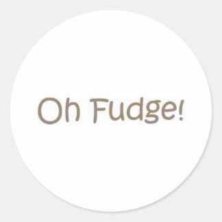 Oh Fudge! Runder Aufkleber