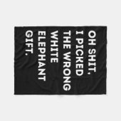 Oh Funny White Elephant For Adults Under 15 20 Fleecedecke (Vorderseite (Horizontal))