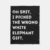 Oh Funny White Elephant For Adults Under 15 20 Fleecedecke (Vorderseite)