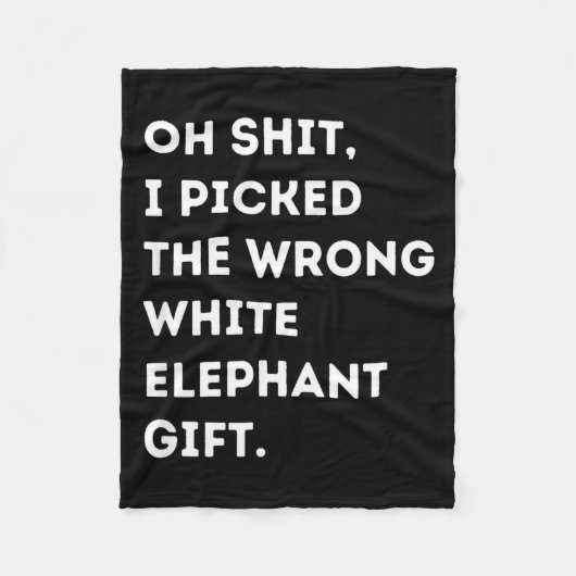 Oh Funny White Elephant For Adults Under 15 20 Fleecedecke (Vorderseite)