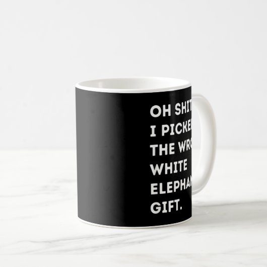 Oh Funny White Elephant For Adults Under 15 20 Kaffeetasse (VorderseiteRechts)
