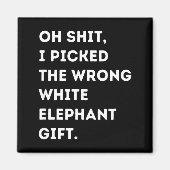 Oh Funny White Elephant For Adults Under 15 20 Magnet (Vorne)