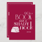 Oh für ein Buch und einen schattigen Winkel Einladung (Vorne/Hinten)