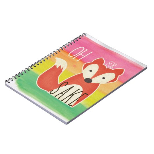 Oh für Fox-Grund-Aquarell-Streifen Notizblock (Linke Seite)