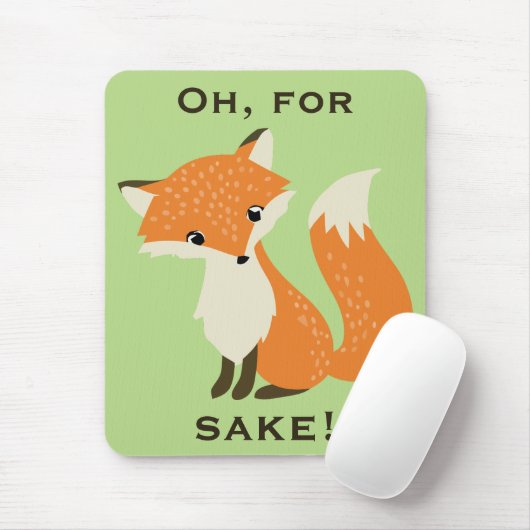 Oh, für Fox-Grund-Grün Mousepad (Mit Mouse)
