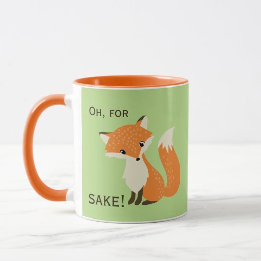 Oh, für Fox-Grund-Grün und Orange Tasse (Links)